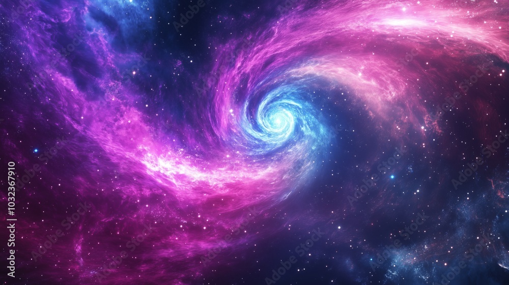 Vibrant Spiral Galaxy in Deep Space Vibrant Spiral Galaxy in Deep Space