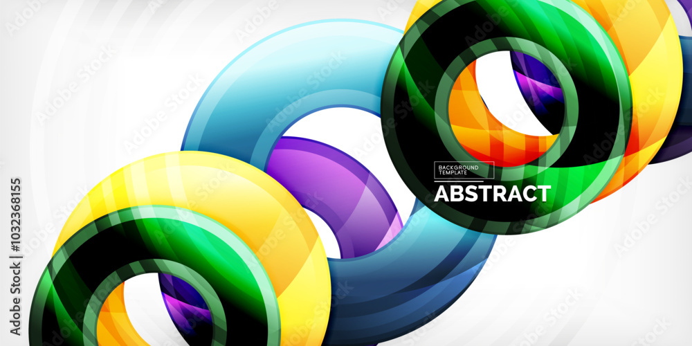 Bright colorful circles with light effects. Abstract background Bright colorful circles with light effects. Abstract background