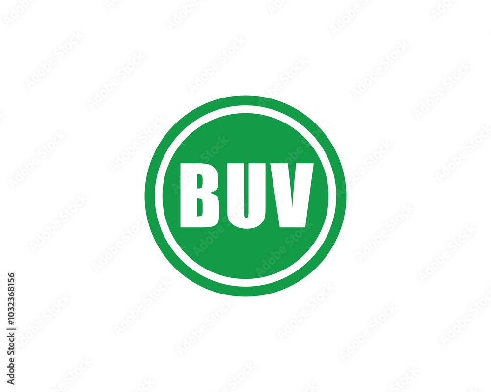BUV logo design vector template. BUV BUV logo design vector template. BUV