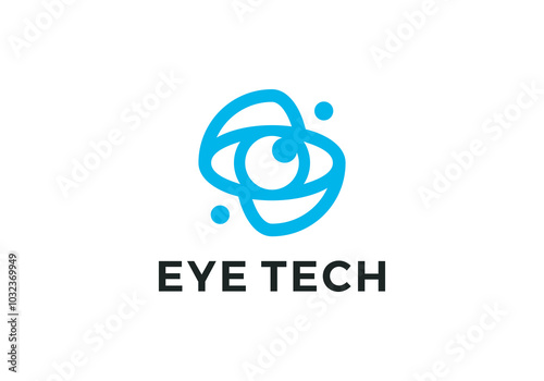 eye global logo design. vision digital connection icon symbol	

