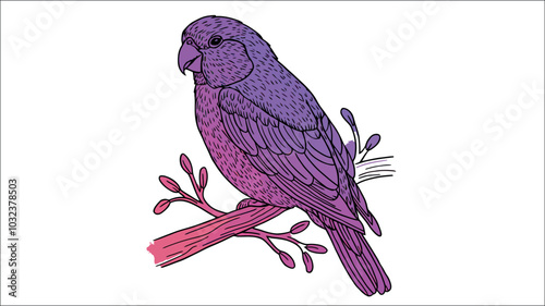 love bird isolated coloring page for kids and adult vector art line art illustration