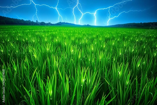 Electric Eel Grasslands A field of grass like plants that genera photo