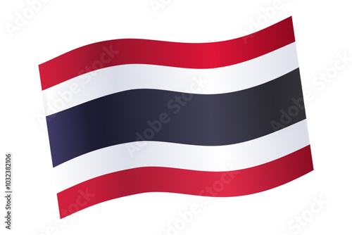 Thailand flag background waving illustration clipart png 300dpi element for decoration ceremony vector illustration.