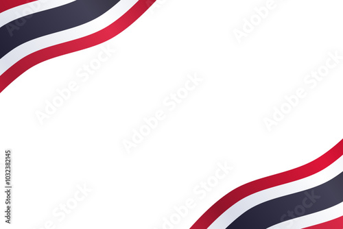 Thailand flag background waving illustration clipart png 300dpi element for decoration ceremony vector illustration.