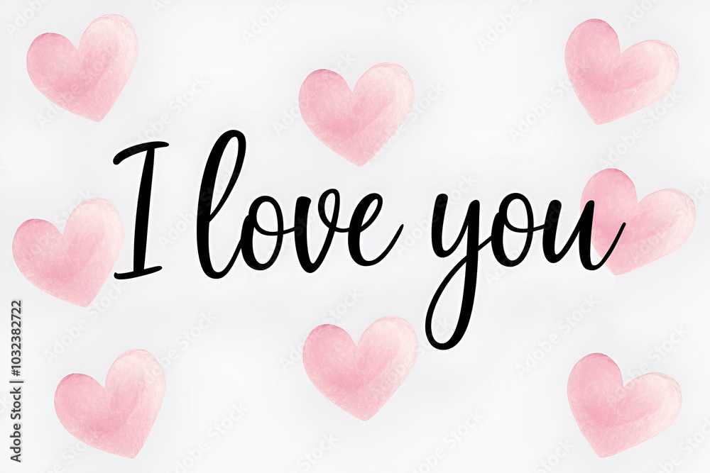 A romantic design featuring the phrase A romantic design featuring the phrase