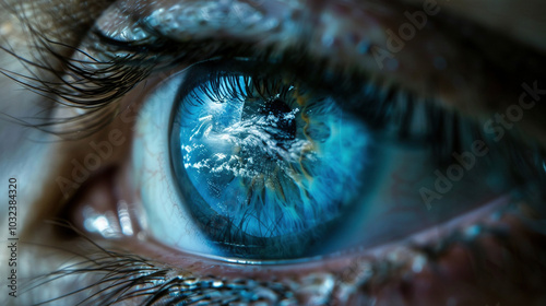 earth and blue eye photo