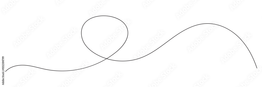 Squiggle line design element. Curved line design	
vector illustration. EPS 10/AI