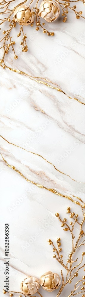 Elegant marble background with golden accents and decorative elements for stylish presentations. Elegant marble background with golden accents and decorative elements for stylish presentations.