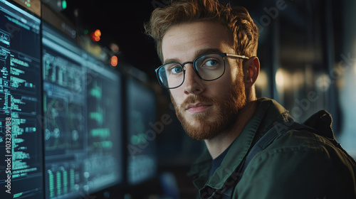 IT technician managing a remote network connection