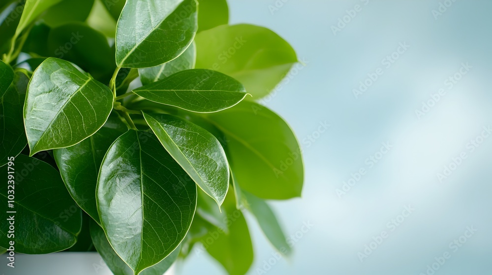Detailed Close up of Lush Dense Foliage of Green Weeping Fig Leaves Ficus Benjamina Against a Clean White Studio Backdrop in a Minimalist Botanical Photography Scene Detailed Close up of Lush Dense Foliage of Green Weeping Fig Leaves Ficus Benjamina Against a Clean White Studio Backdrop in a Minimalist Botanical Photography Scene