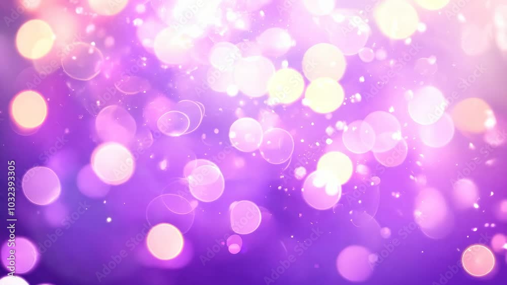 Dreamy background with soft purple bokeh lights. Festive atmosphere. Dreamy background with soft purple bokeh lights. Festive atmosphere.