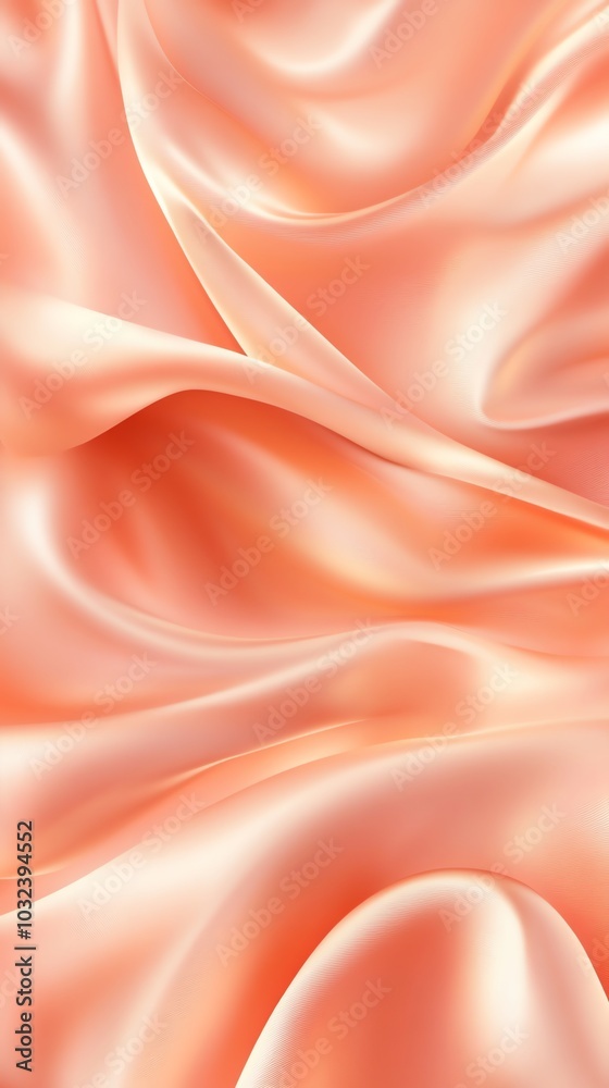 Silky pink satin fabric with soft waves, perfect for luxury fashion backdrop