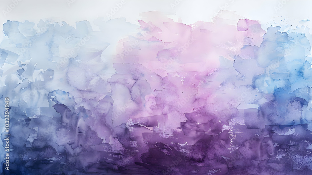 Fototapeta premium Abstract Watercolor Background with Purple and Blue Hues, Painting Texture and Artistic Design
