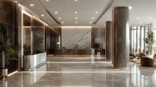 Obraz na płótnie Luxury Hotel Lobby. w salonie