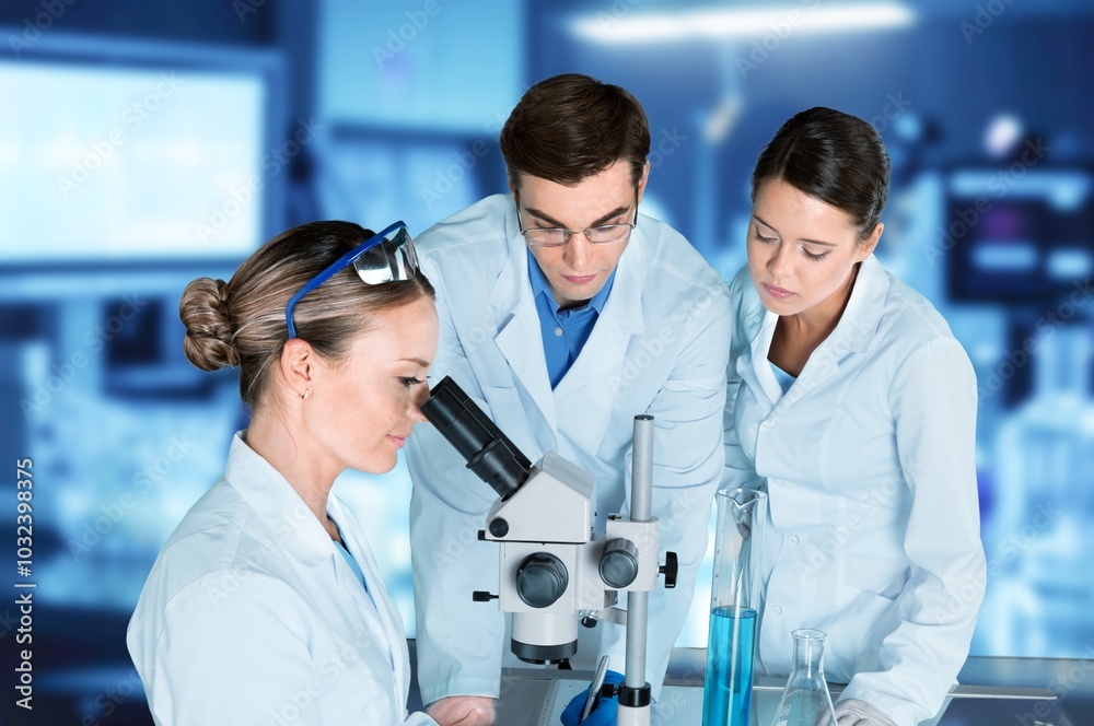 Scientist works in Laboratory for a Project. Scientist works in Laboratory for a Project.
