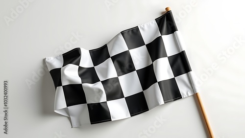 Checkered flag indicating end of a race photo