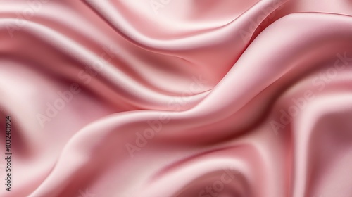 Pink satin fabric with delicate silk texture