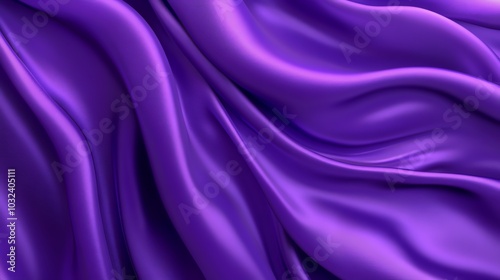 Wallpaper Mural dark purple silk fabric with flowing waves, draped elegantly on a velvet backdrop, creates a luxurious and shiny texture Torontodigital.ca