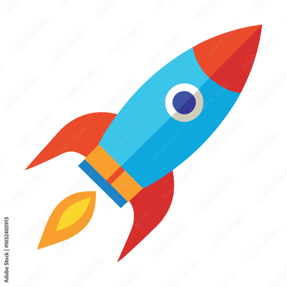 Rocket spaceship launch vector illustration. Rocket spaceship launch vector illustration.