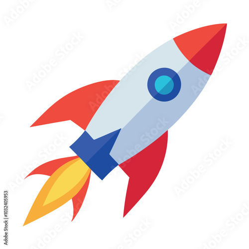 Free Download Rocket spaceship launch vector illustration. - GFXLoad