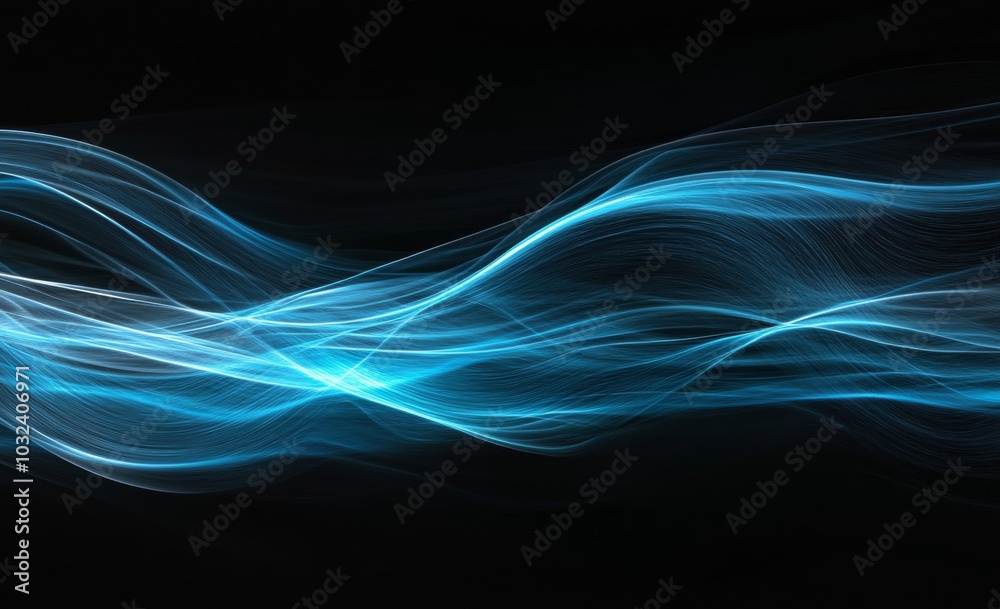 Abstract digital art piece dark background It features Cold blue air currents Abstract digital art piece dark background It features Cold blue air currents