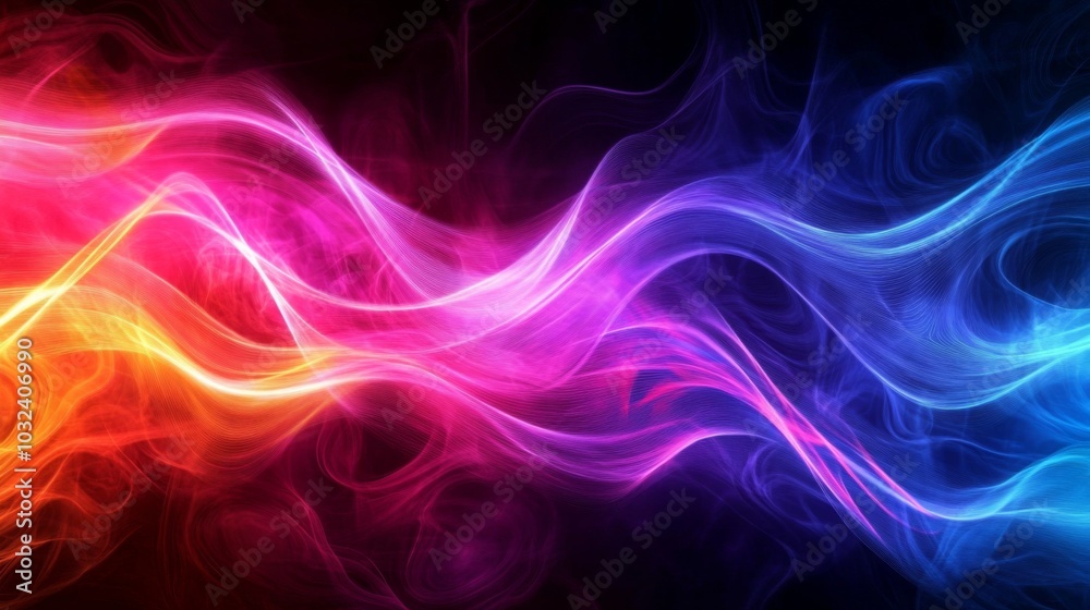 Abstract digital art piece dark background It features Dynamic motion light trails Abstract digital art piece dark background It features Dynamic motion light trails
