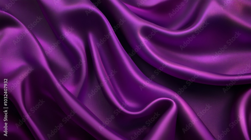 Purple satin backdrop with smooth, flowing curves and a luxurious, silky texture Purple satin backdrop with smooth, flowing curves and a luxurious, silky texture