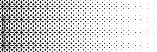 horizontal halftone of glitter black star design for pattern and background.