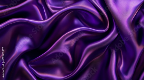 Purple satin backdrop with smooth, flowing curves and a luxurious, silky texture