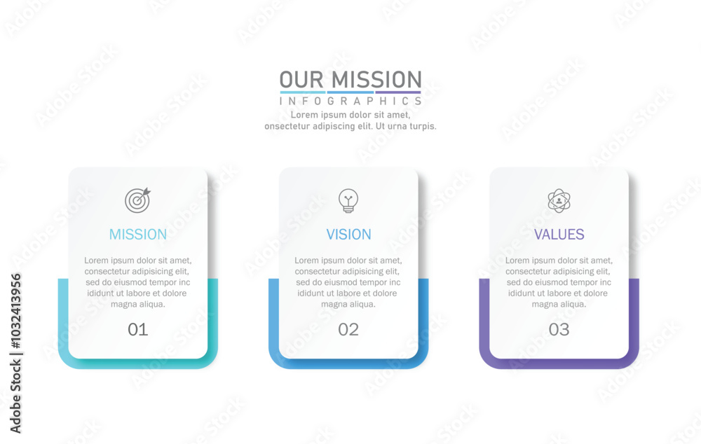 mission, vision, values, graphic design template.with options. mission, vision, values, graphic design template.with options.