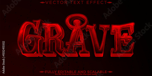 Halloween monster text effect, editable horror and scary text style
