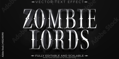 Halloween monster text effect, editable horror and scary text style