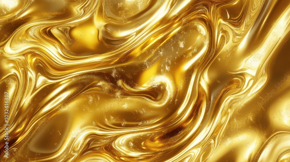 Flowing Liquid Gold Texture