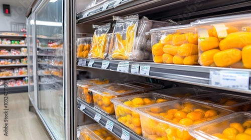 Innovative food preservation technology featuring vacuum sealed fruits and vegetables for extended shelf life and freshness  This sustainable solution helps reduce food waste and promote healthy