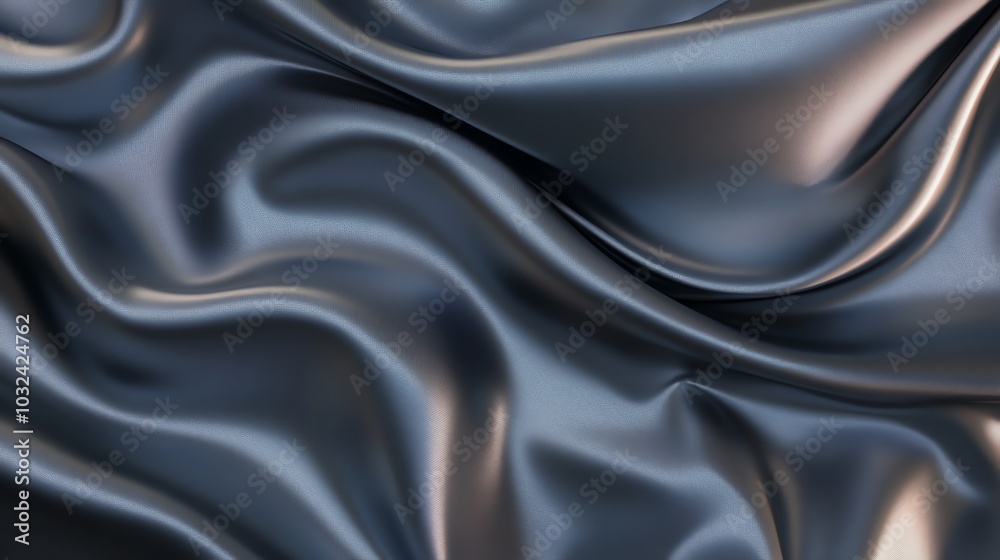 Black satin fabric, rippled and smooth, a luxurious backdrop for elegant fashion displays Black satin fabric, rippled and smooth, a luxurious backdrop for elegant fashion displays