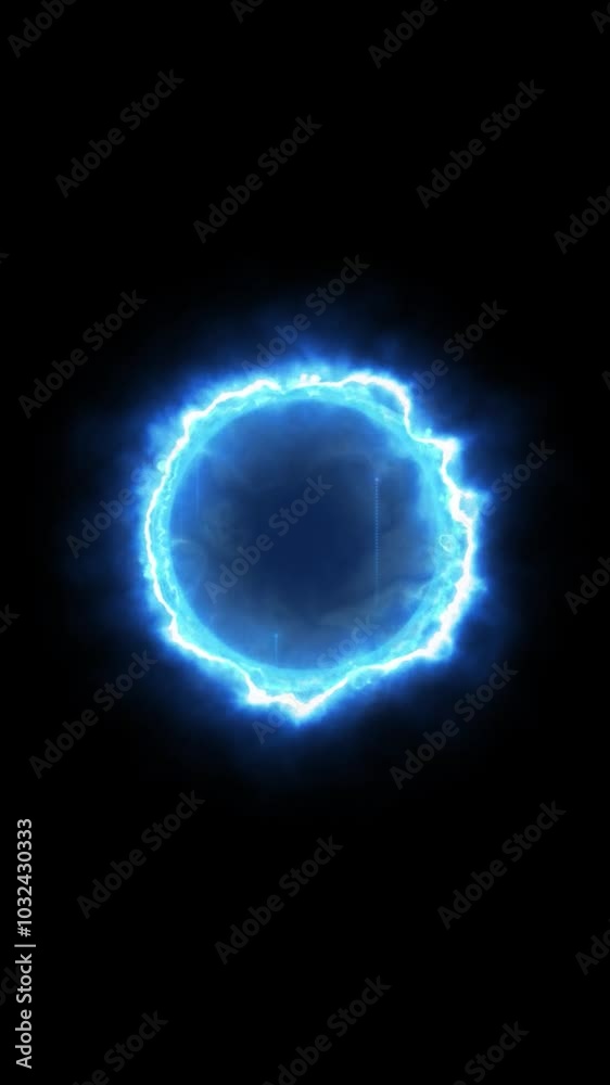 Circle with blue light Circle with blue light