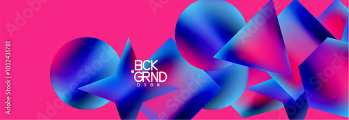 Fluid color geometric shapes abstract background. Vector Illustration For Wallpaper, Banner, Background, Card, Book Illustration, landing page