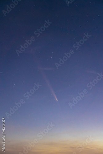 Comet C2023 A3 Tsuchinshan-Atlas photographed from Cecina, Tuscany