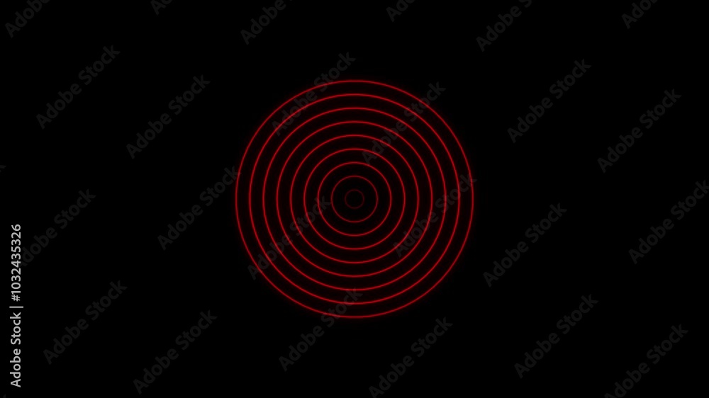 Technology radio waves signal icon animation. Voice frequency animation, on black background Technology radio waves signal icon animation. Voice frequency animation, on black background