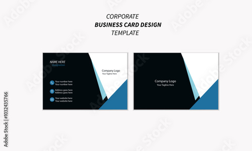 Double-sided creative business card vector design template.
