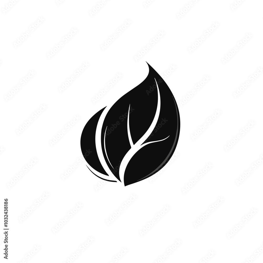 Curled Leaf Icon Simple Line Drawing Representing Natural Protection Curled Leaf Icon Simple Line Drawing Representing Natural Protection