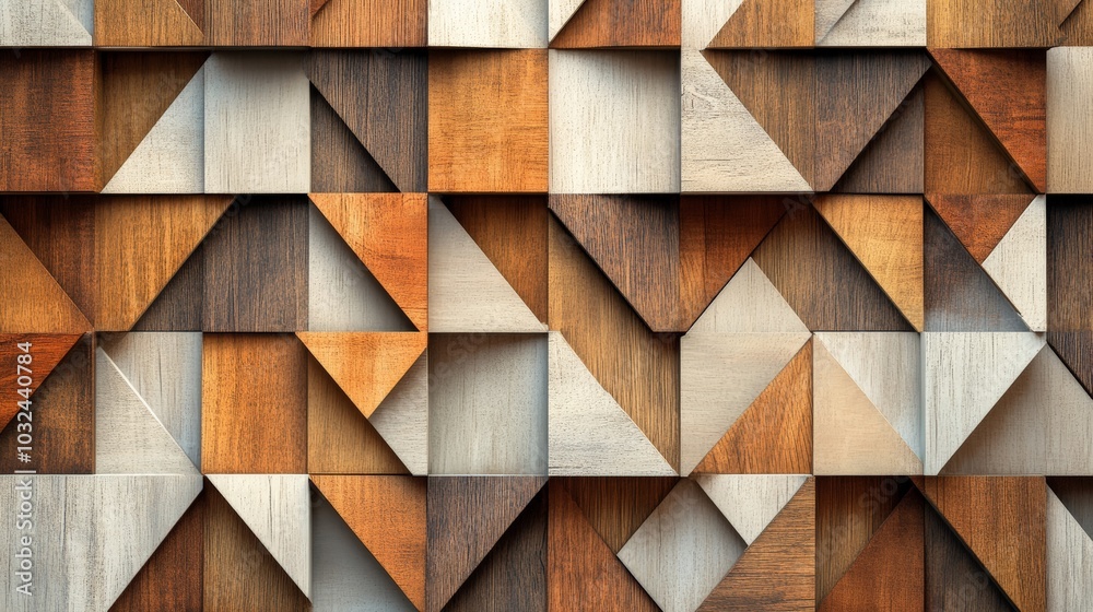 Geometric Wooden Pattern for Wallpaper Design Geometric Wooden Pattern for Wallpaper Design