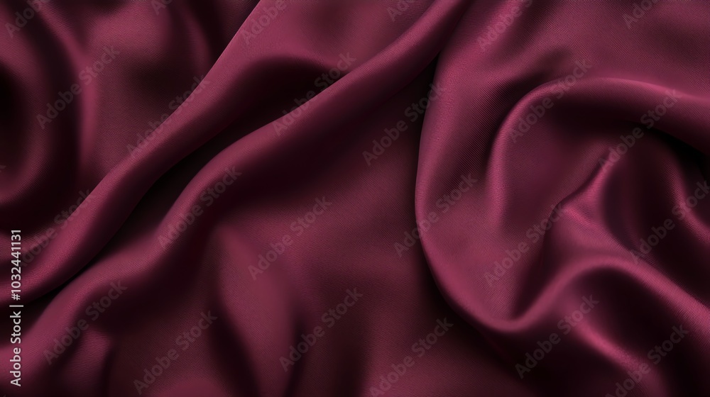Obraz premium Red maroon satin fabric with soft, smooth texture, perfect for luxury backdrop