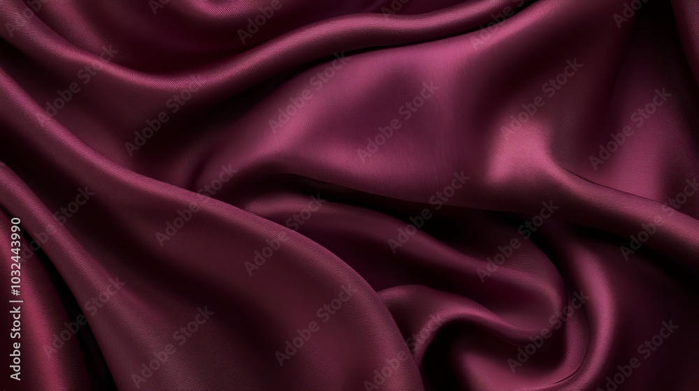 Fototapeta premium Red maroon satin fabric with soft, smooth texture, perfect for luxury backdrop