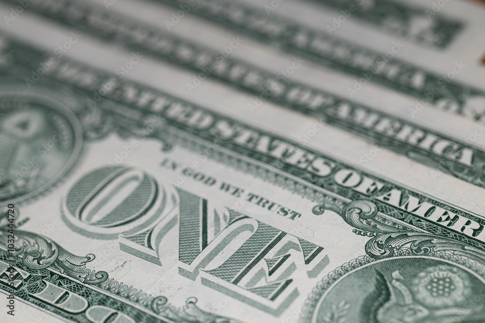US 1 dollar banknotes background US 1 dollar banknotes background