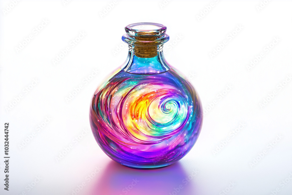 Cosmic Galaxy in a Glass Bottle: Abstract Art and Space Cosmic Galaxy in a Glass Bottle: Abstract Art and Space