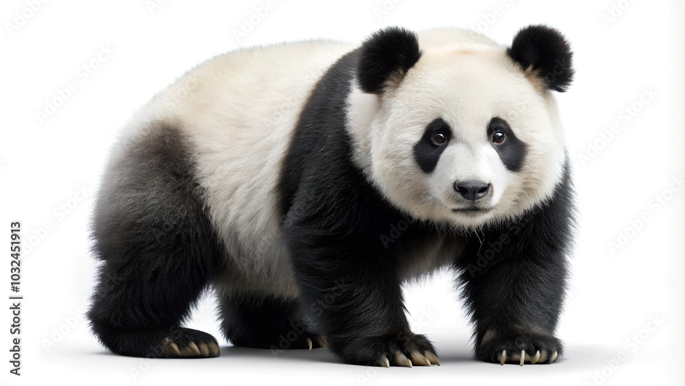 Obraz premium Panda Isolated on White Background. 