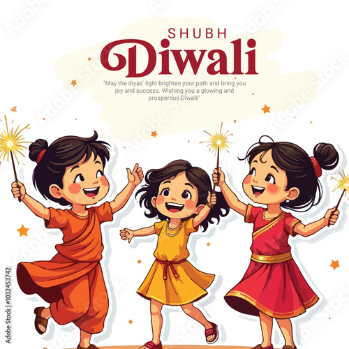 Happy Diwali or Deepawali Social Media Post Template Banner