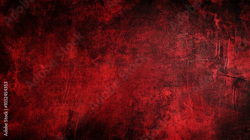 Grungy red vintage paper texture with aged metal rust wall backdrop