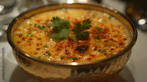 Spicy sheer khurma with a hint of chili powder and saffron photo